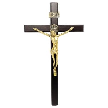 Imagem de Artcruz Crucifixo de Parede São Bento Madeira 30 cm