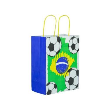 Imagem de Sacola Kraft Copa Do Mundo 17,5x8,5x21,5 Com 100 Un. - TAMAROZZI EMBAL