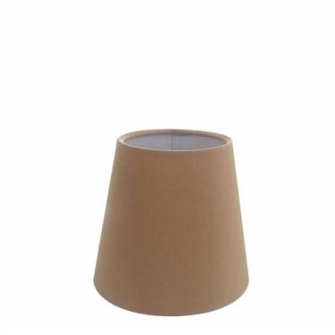 Imagem de Cúpula em tecido cone abajur luminária cp-2004 14/08x13cm palha - Viva