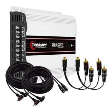 Imagem de Módulo Amplificador Digital Taramps DS800x4 2 Ohms + 2 Cabos RCA 5mt +