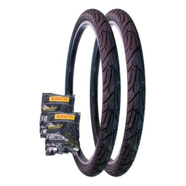 Imagem de Par Pneu Bicicleta Praieiro Levorin Aro 26x1.95 + 2 Câmara de Ar Pirel