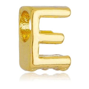 Imagem de Berloque Letra E Separador Banhado a Ouro 18k - Work Semijoias