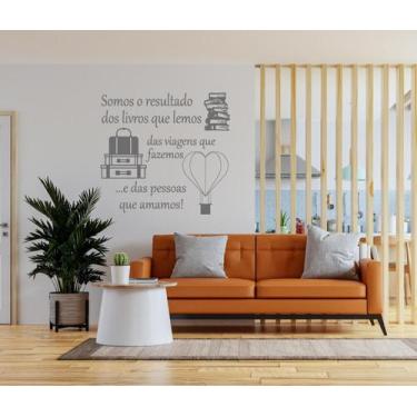 Imagem de Adesivo frase Somos o resultado parede decoração sala, quarto, cozinha