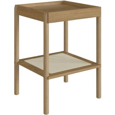 Imagem de Mesa Lateral Para Sala de Estar Pés Madeira Moss A03 Hanover Roble - L