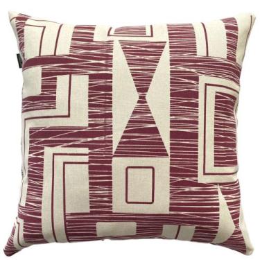 Imagem de Almofada Plaid Soft Vinho 40x40cm - Serigrafada Frente e Verso - FASTL