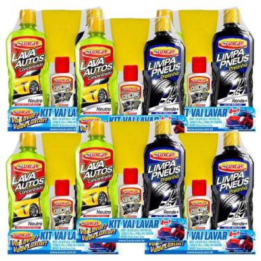 Imagem de 6Kit Vai Lavar 4 Em 1 Carro 100% Limpo Por Dentro e Por Fora - Luxcar