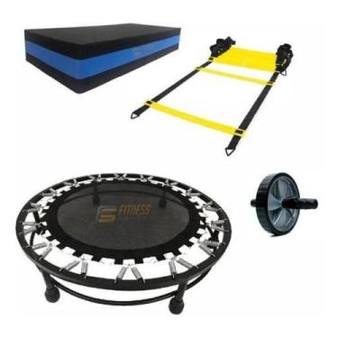 Imagem de Cama Elástica Mini Jump + Roda Abdominal + Escada + Step - Infinity