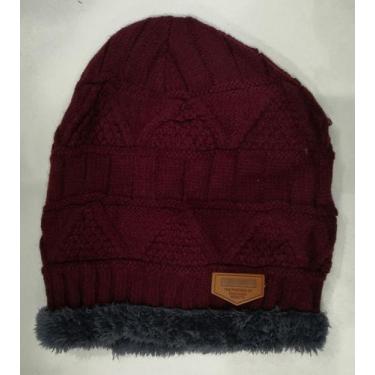 Imagem de touca Inverno com Forrado Pelúcia Gorro Beanie Proteção Frio - Genéric