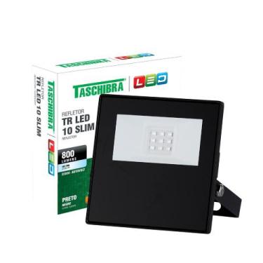 Imagem de Refletor Taschibra Led TR Slim 10W 6500K Preto Bivolt