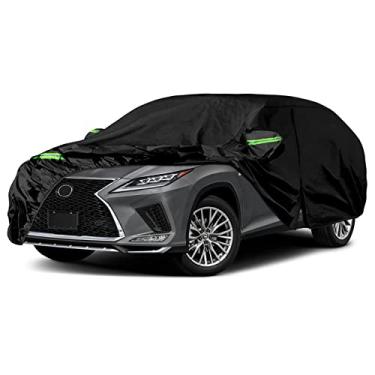 Imagem de Capas de carro impermeáveis substituem para Lexus RX350 RX450H RX500H RX500H 2008-2023, 6 camadas para todos os climas, capas de carro personalizadas com porta com zíper e faixas à prova de vento para
