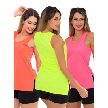 Imagem de Kit 3 Peças - Camiseta Regata Feminina Tapa Bumbum Mullet Academia Fit