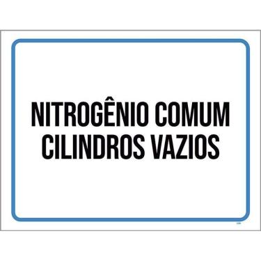 Imagem de Placa Sinalização - Nitrogênio Comum Cilindros Vazios 36X46