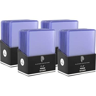 Imagem de Platinum Protectors Capas de cartas colecionáveis, protetores de cartas toploader para Pokémon, futebol e beisebol, capas de plástico transparente para cartões colecionáveis, 100 unidades