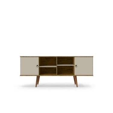Imagem de Rack Para Tv De 52 Polegadas 2 Portas Nature/Off White Estrela Patrima