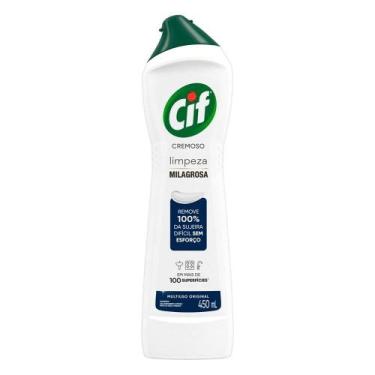 Imagem de Limpador Cif Cremoso Limpeza Profunda Branco 450ml, 450ml