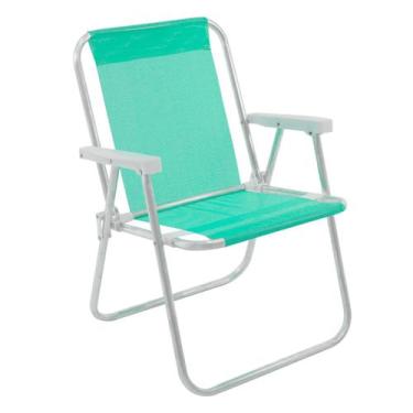 Imagem de Cadeira de Praia Alta Verde Mormaii Lazy em Alumínio com Poliéster Sup