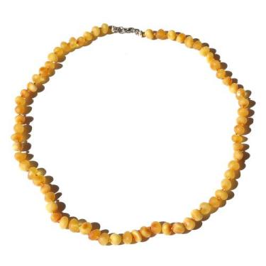 Imagem de Colar de Âmbar Báltico Milk Não Polido - Âmbar Original