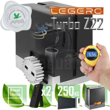 Imagem de Kit Motor Ppa Dz Hub Legero Turbo Z22 2 Control Portão 250kg, 110