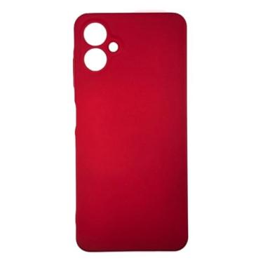 Imagem de Capa Capinha Compativel com Samsung Galaxy A06 Silicone Macia Veludo Forro Interno Premium Vermelha