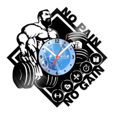 Imagem de Relógio De Parede Disco Vinil Diversos - No Pain No Gain - VDI-239 - M