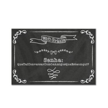 Imagem de Placa Decorativa MDF Frase Giz Wifi 30x40 - Quartinhos