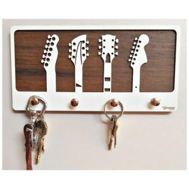 Imagem de Porta Chave Criativo Moderno de Parede Guitarra - Carmisini