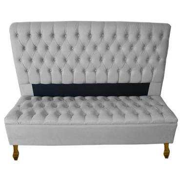 Imagem de Jogo Cabeceira + Recamier Baú Iza Para Cama Box Casal Queen 160 Cm - S