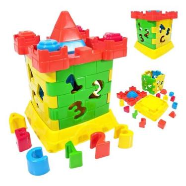 Imagem de Brinquedo Castelinho Interativo Educativo Letras e Números Divplast
