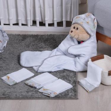 Imagem de Kit fraldinha e toalha capuz bebê maternidade - Monzillo Baby & Kids, 