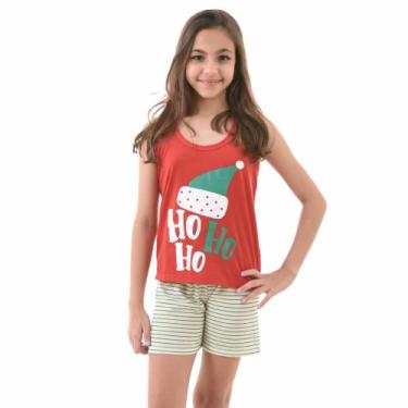 Imagem de Pijama Feminino Infantil Curto Verão Presente Natal - Prikéta Pijamas,