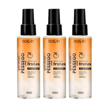 Imagem de Kit c/3 - Body Splash Pêssego Love Porán - PORAN