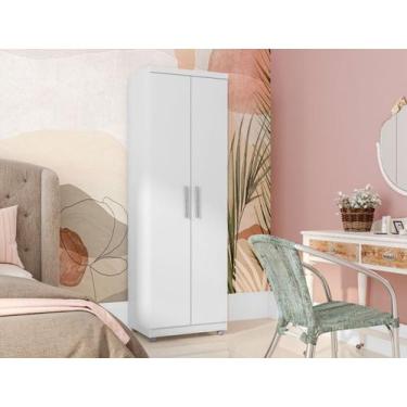 Imagem de Armário Multiuso Sabrina com 2 Portas e 5 Prateleiras - AJL, Branco