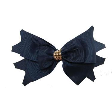Imagem de Laço De Cabelo Adulto Elegante De Luxo - POP, Azul Escuro