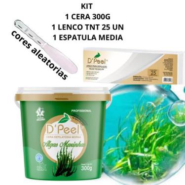Imagem de Kit Cera Camomila Dpeel 300 g Hidrossolúvel Depilação Profissional + 1