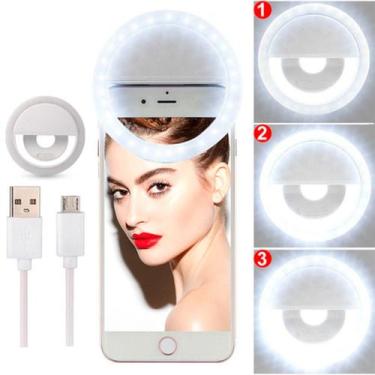 Imagem de Luz De Led Mini Clip Ring De Selfi Para Celular Vídeos Fotos - BC BORA
