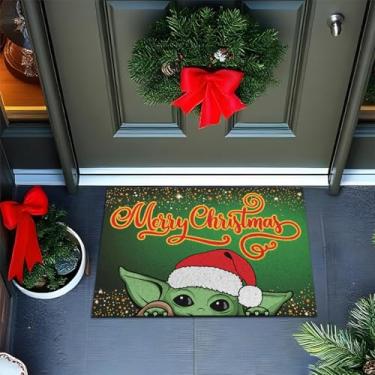 Imagem de Tapete De Porta Capacho Divertido Yoda Merry Christmas Ca953