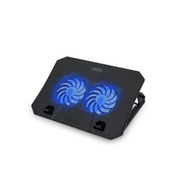 Imagem de Suporte Base Cooler BM-763 Para Notebook 2 Fans Com Led Azul Solução de Resfriamento Premium com Design Elegante e Inovador Oferecendo Refrigeração Eficiente com Estilo