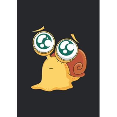 Imagem de Notizbuch A5 dotted, gepunktet, punktiert mit Softcover Design: Süße Schnecke mit großen Augen Kulleraugen Fröhlich Sommer: 120 dotted (Punktgitter) DIN A5 Seiten