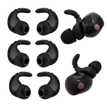 Imagem de Luckvan Ganchos de silicone para Sony WF-1000XM5, pontas de substituição para fones de ouvido WF-1000XM5 WF-1000XM4 WF-1000XM3, 3 pares
