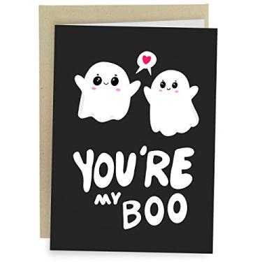 Imagem de Sleazy Greetings I Love You Funny Birthday, Valentine's Day, Cartão de aniversário para namorado marido noivo esposa namorada | Cartão de Halloween fantasma fofo romântico para ele ela | You're My Boo