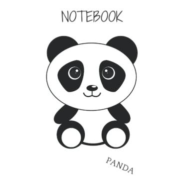 Imagem de Nootebook funny panda black and white: panda theme size 6 * 9" 120 pages