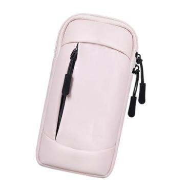 Imagem de menolana Braçadeira esportiva para smartphone, bolsa para braço para homens e mulheres, confortável, à prova d'água, suporte para celular, para treino, viagem, Rosa