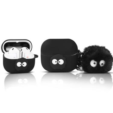 Imagem de Suublg Capa para Samsung Galaxy Buds 3 e para fones de ouvido Galaxy Buds 3 Pro (2024) com boneca e mosquetão, capa protetora de silicone com design de desenho animado para homens, mulheres e