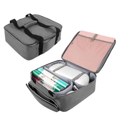 Imagem de ANEETAFAN Estojo de Transporte para Cricut Joy Xtra- Alças de Transporte com Defletores Removíveis, Máquina de Corte Inteligente com Bolsos para Cricut Joy, Acessórios Extras, Bols (, Cinza)