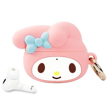 Imagem de iFace Capa fofa Hello Kitty and Friends [compatível com AirPods Pro 2] - Capa protetora de silicone Kawaii [clipe mosquetão incluído] [compatível com carregamento sem fio] - My Melody