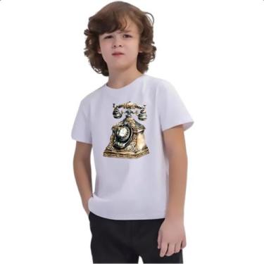 Imagem de Camiseta Infantil Telefone antigo vintage - Alearts, 6