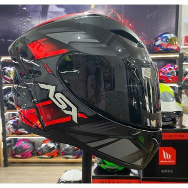 Imagem de Capacete Sportivo ASX City Start Grafite e vermelho, 56, Cinza e verme