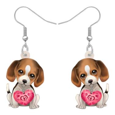Imagem de DALANE Brincos de acrílico fofos para cães Beagle, pingentes, anime, filhotes, joias para mulheres, meninas, crianças, amantes de cães, pingentes, presentes de festa, Medium, Acrílico, Sem pedra