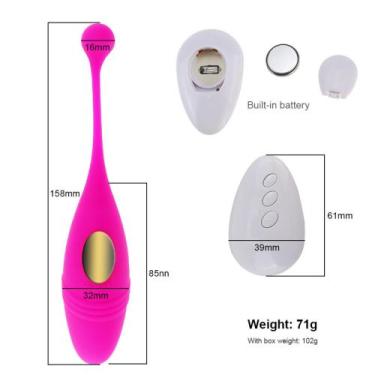 Imagem de Feminino Ponto G Clintoniano Recarregável Sem Fio Com Controle Massage