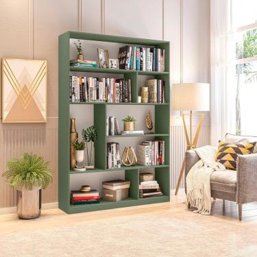 Imagem de Estante para Livros 180cmx120cm 4 Prateleiras Seattle Verde Bellagio